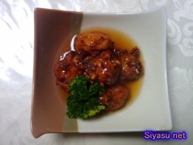 れんこん餅のあんかけ風味